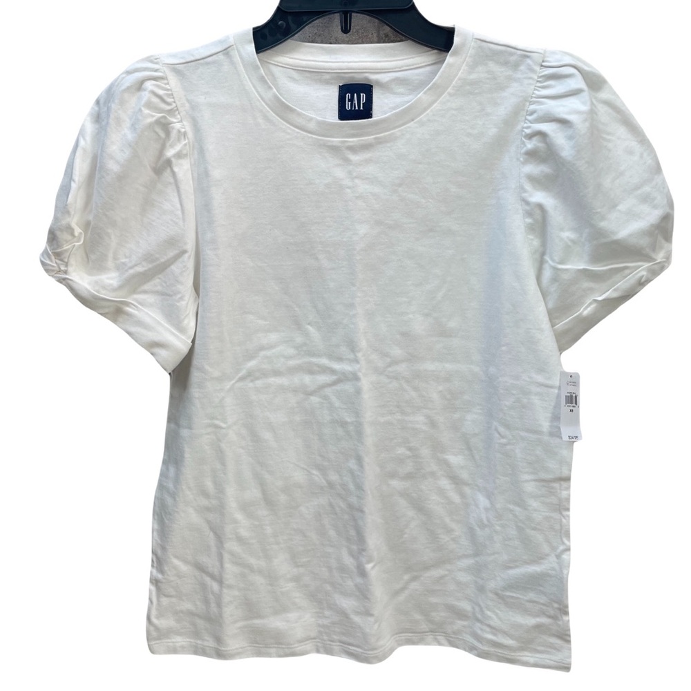 ❤️ GAP WHITE PUFF SLEEVE T-SHIRT TOP SIZE XS NEW